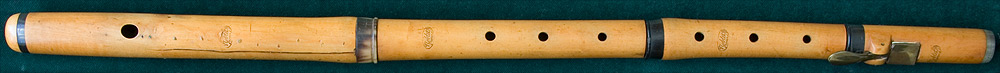 Early Musical Instruments, antique boxwood Flute by Noblet Frres
