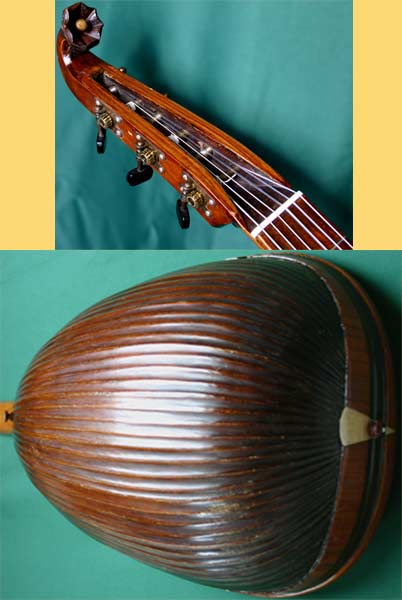 Early Musical Instruments, antique Lute Guitar by Baum 1920s
