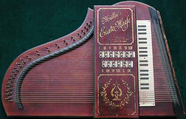 Early Musical Instruments, antique Mller's Erato-Harfe or Harp