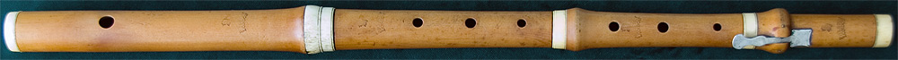 Early Musical Instruments, antique boxwood Flute by John Preston