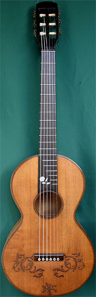 Early Musical Instruments part of the Bruderlin Collection, antique Romantic Guitar by Anonymous 1830s