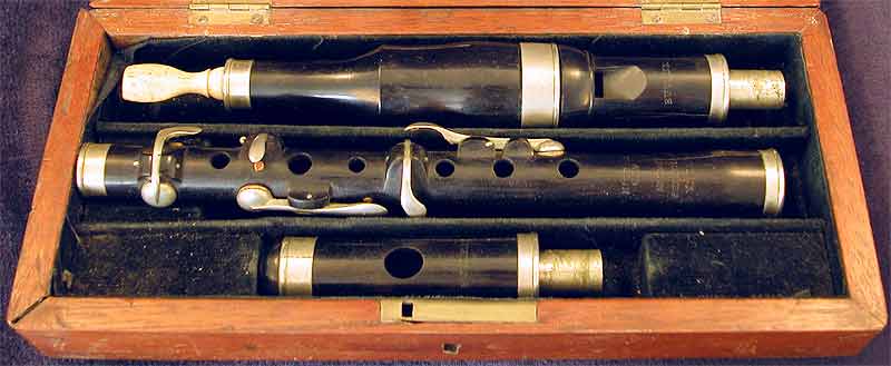 Early Musical Instruments, antique ebony Flageolet by Butler