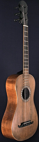 Early Musical Instruments part of the Bruderlin Collection, antique Romantic Guitar by Philippus Guarmandi dated 1804