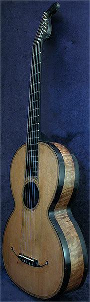 Early Musical Instruments part of the Bruderlin Collection, antique Romantic Guitar by Gennaro Fabricatore dated 1835