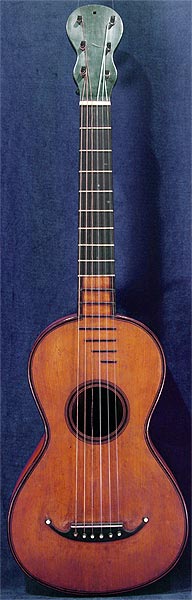 Early Musical Instruments part of the Bruderlin Collection, antique Romantic Guitar by Anonymous around 1820