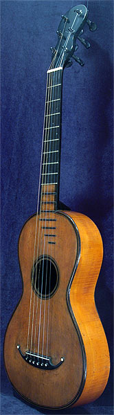 Early Musical Instruments part of the Bruderlin Collection, antique Romantic Guitar by Anonymous around 1820