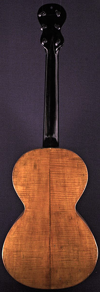 Early Musical Instruments part of the Bruderlin Collection, antique Romantic Guitar by Maret ain dated 1848