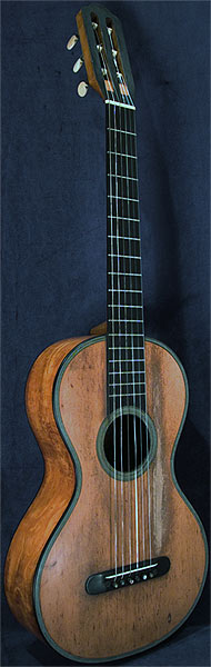 Early Musical Instruments part of the Bruderlin Collection, antique Romantic Guitar by Ren Lacote dated 1864