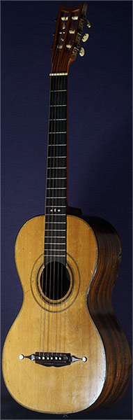 Early Musical Instruments part of the Bruderlin Collection, antique Romantic Guitar by G. L. Panormo dated 1864