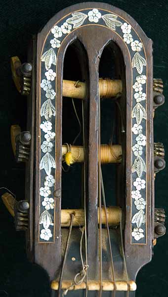 Early Musical Instruments part of the Bruderlin Collection, antique Romantic Guitar by Anonymous 1830s