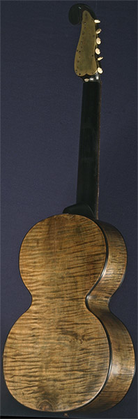 Early Musical Instruments part of the Bruderlin Collection, antique Romantic Guitar by Gaetano Vinaccia dated 1847