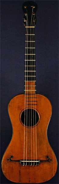 Early Musical Instruments part of the Bruderlin Collection, antique Baroque Guitar by Carlo Guadagnini around 1800