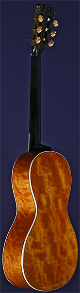 Early Musical Instruments part of the Bruderlin Collection, antique Romantic Guitar by Parizot dated 1830