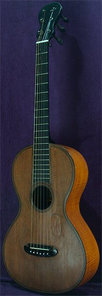 Early Musical Instruments part of the Bruderlin Collection, antique Romantic Guitar by Stephan Thumhart dated 1820