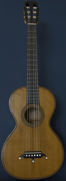Early Musical Instruments part of the Bruderlin Collection, antique Miss Sidney Pratten Romantic Guitar by Johanning & Company made around 1850