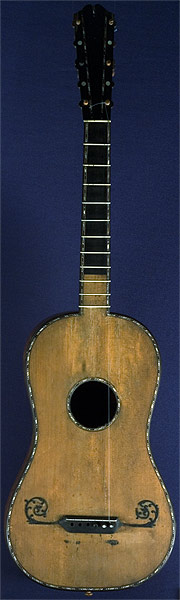 Early Musical Instruments part of the Bruderlin Collection, antique 5 course Baroque Guitar by D. Nicolas Ain 1770s