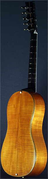 Early Musical Instruments part of the Bruderlin Collection, antique 5 course Baroque Guitar by Dietrich Stork around 1770