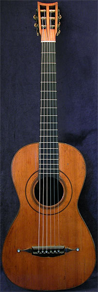 Early Musical Instruments part of the Bruderlin Collection, antique Romantic Guitar by Louis Panormo dated 1845