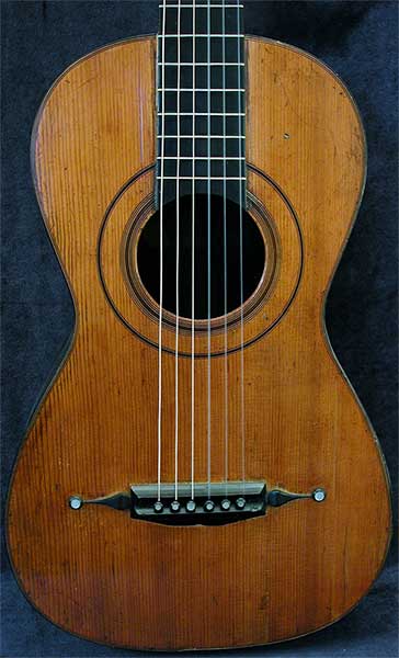 Early Musical Instruments part of the Bruderlin Collection, antique Romantic Guitar by Louis Panormo dated 1845