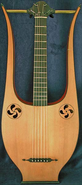 Early Musical Instruments part of the Bruderlin Collection, antique Romantic Guitar by Gennaro Fabricatore dated 1828