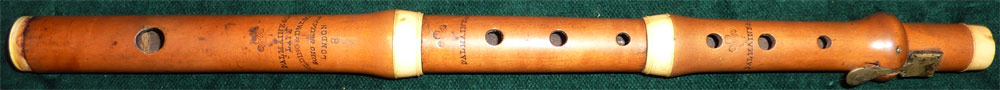 Early Musical Instruments, antique boxwood Flute by D'Almaine & Co.