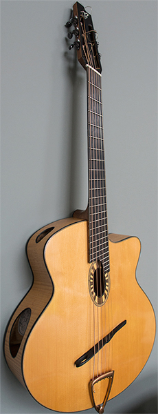 Early Musical Instruments, Baritone Guitar by Allan Beardsell - Multiscale Archtop model