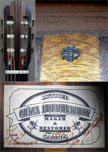 Early Musical Instruments, Classical Guitar by Gza Burghardt - Concert Classical model