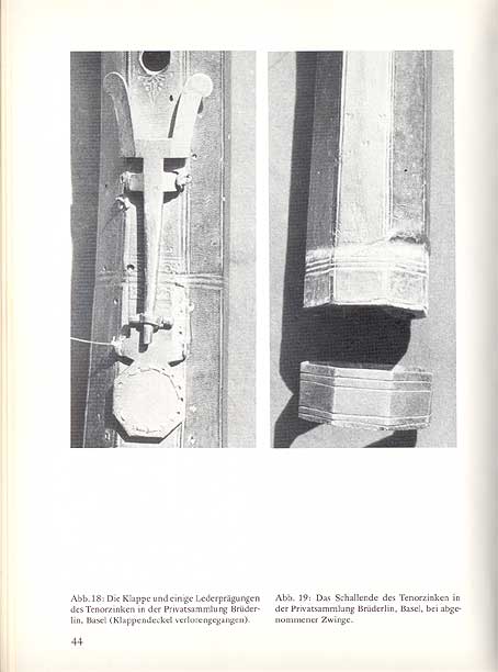 Italian Tenor Cornetto or Zink, late 1500s, page 44